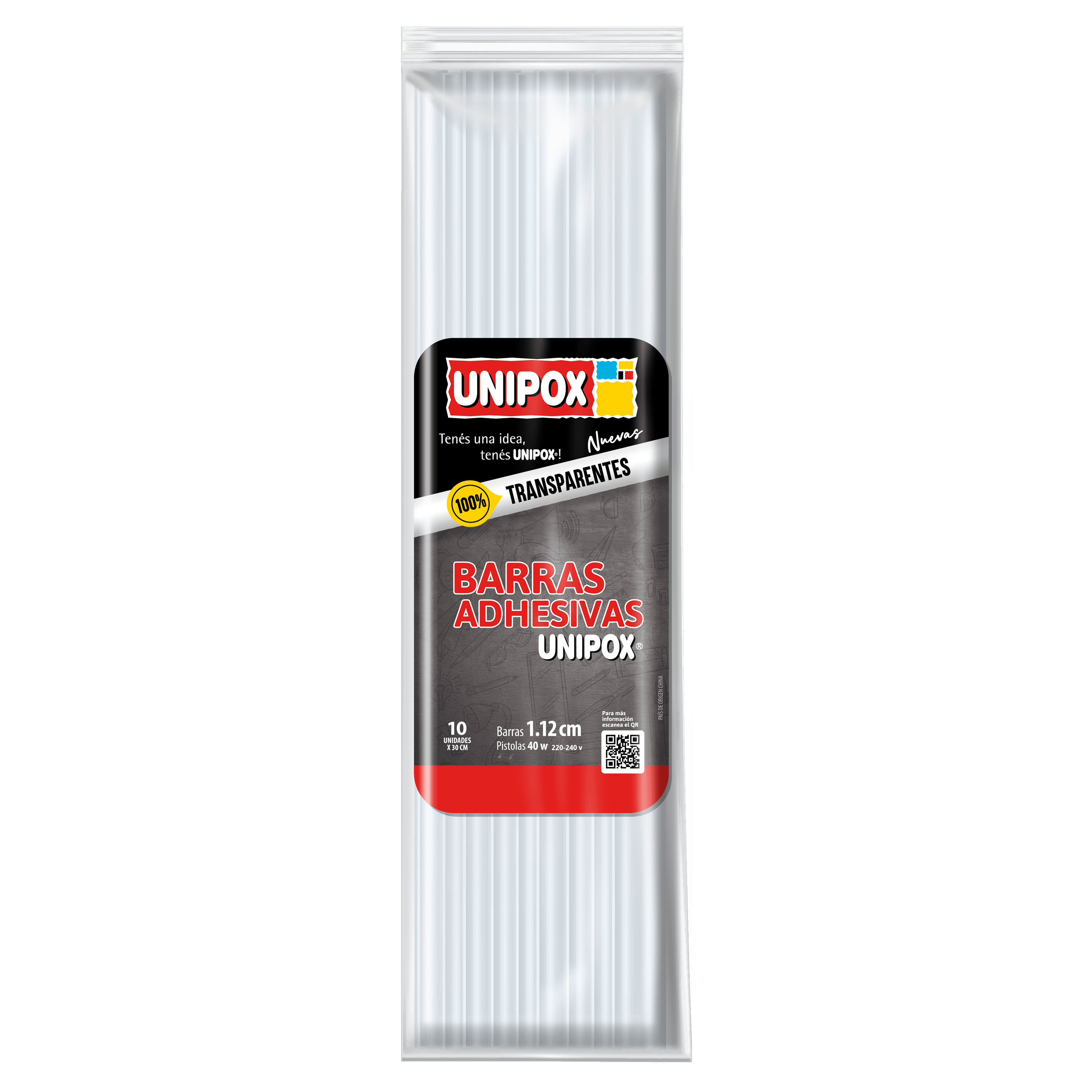 Barra De Silicona Unipox 1,12 X 30cm Flowpack X 10 Uni