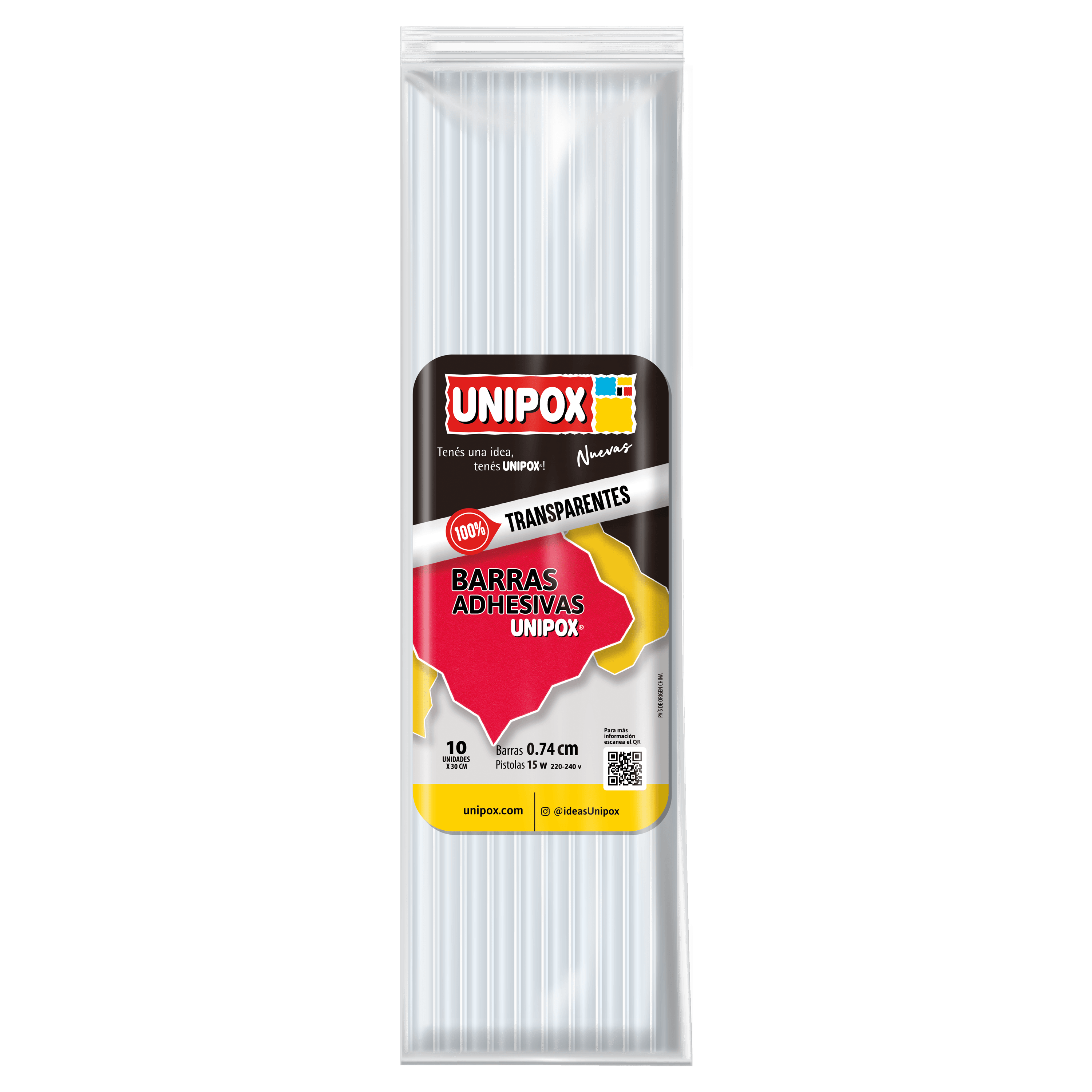 Barra De Silicona Unipox 0,74 X 30cm Flowpack X 10u