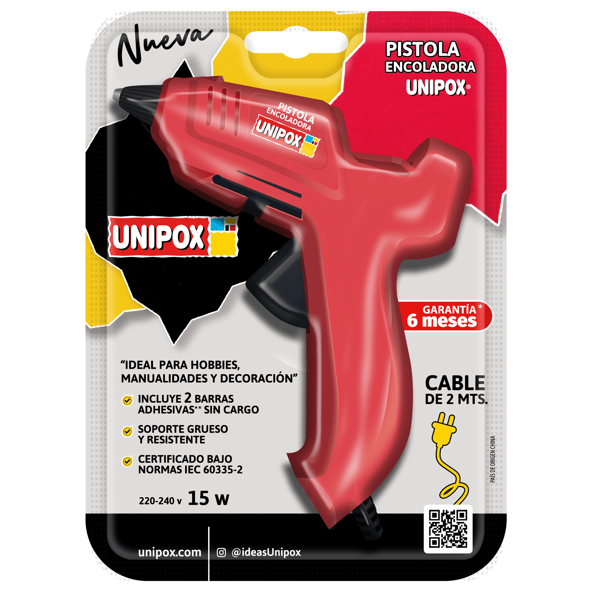 Pistola Encoladora Hotmelt Unipox 15 Watts